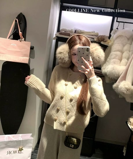 Double-Breasted Cardigan+Skirt