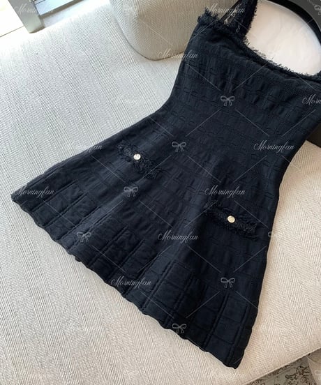 Elegant Texture Dress【Black】