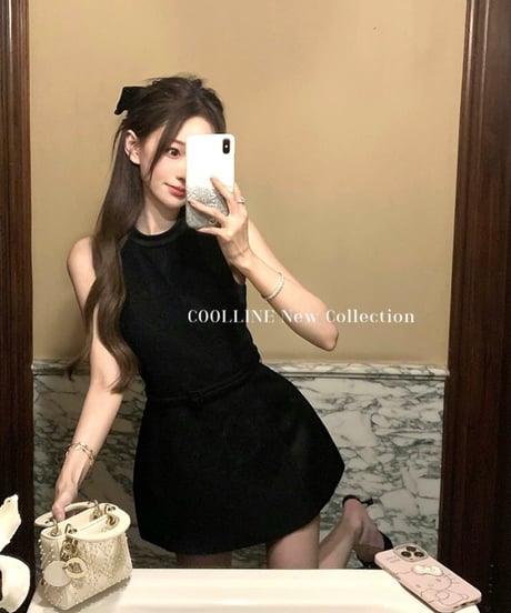Belted Jacquard Dress