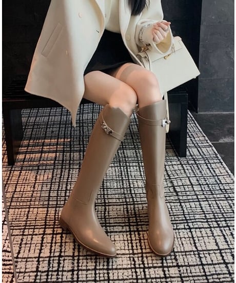 【在庫あり3-5日配送】Strap Long Loose Boots