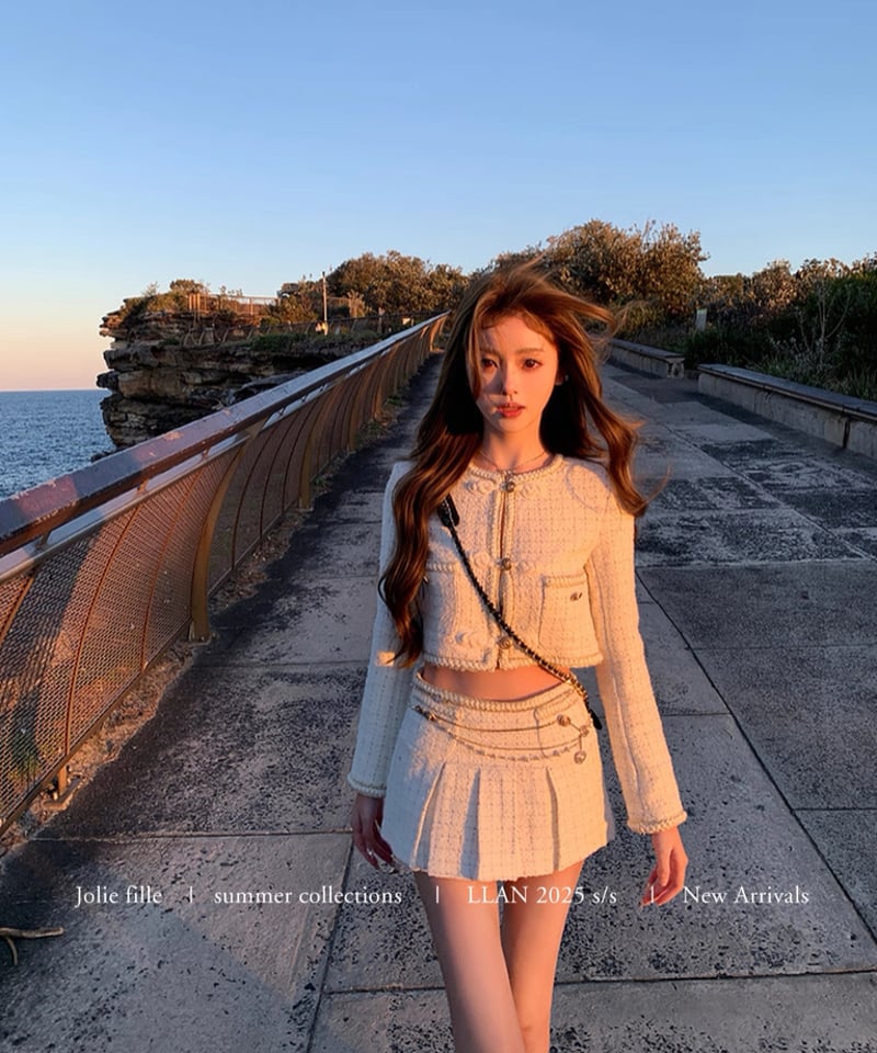 Napoléon Tweed Jacket & Skirt | glancetokyo