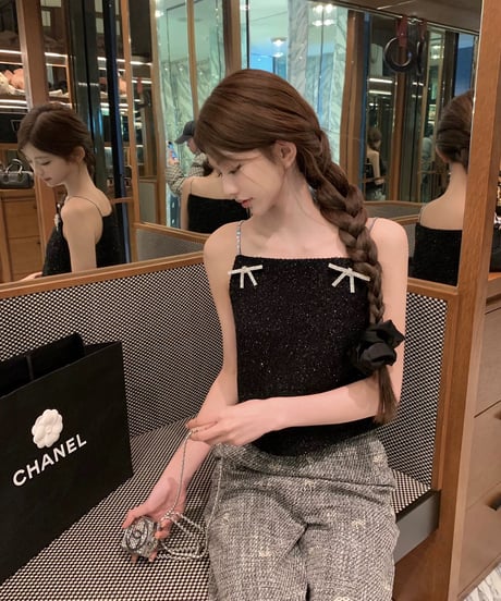 Ribbon Silk Wool Vest
