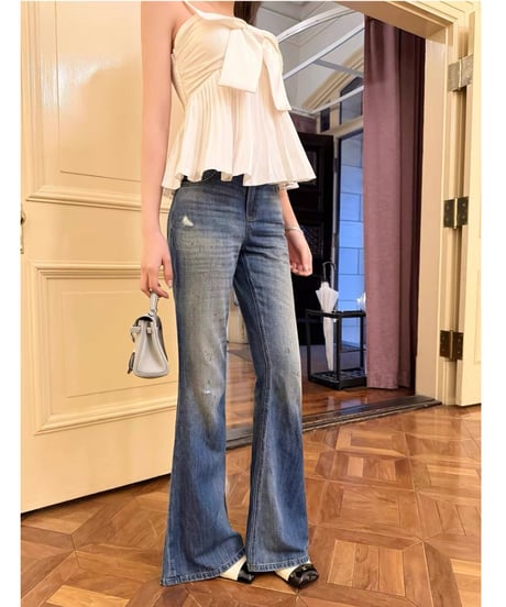 Painted Slim Denim Pants