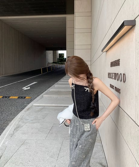 Ribbon Silk Wool Vest