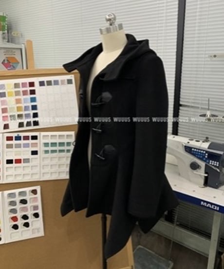 Vintage Irregular Hem Horn Button Jacket