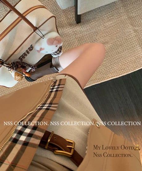 Check Lapel Jacket Coat