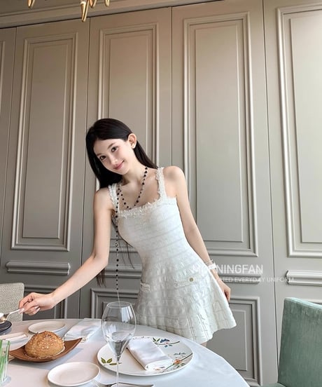 Elegant Texture Dress【White】