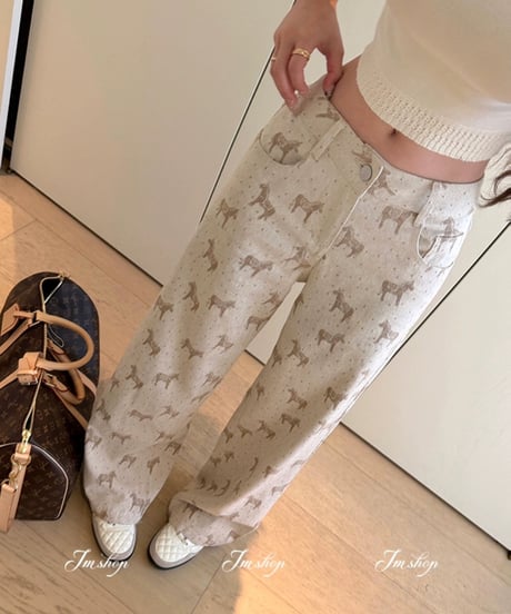 Pony Wash Jacquard Jeans