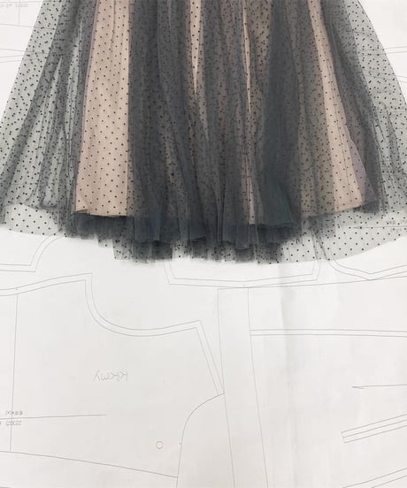 Elegant Mesh Pleate Long Skirt