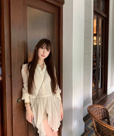 Sheer Irregular Hem Shirt