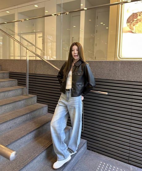 Feminine PU Leather Jacket