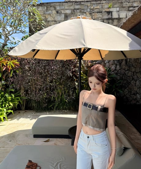 Belt Suit Suspender Tops【ベルト付き】