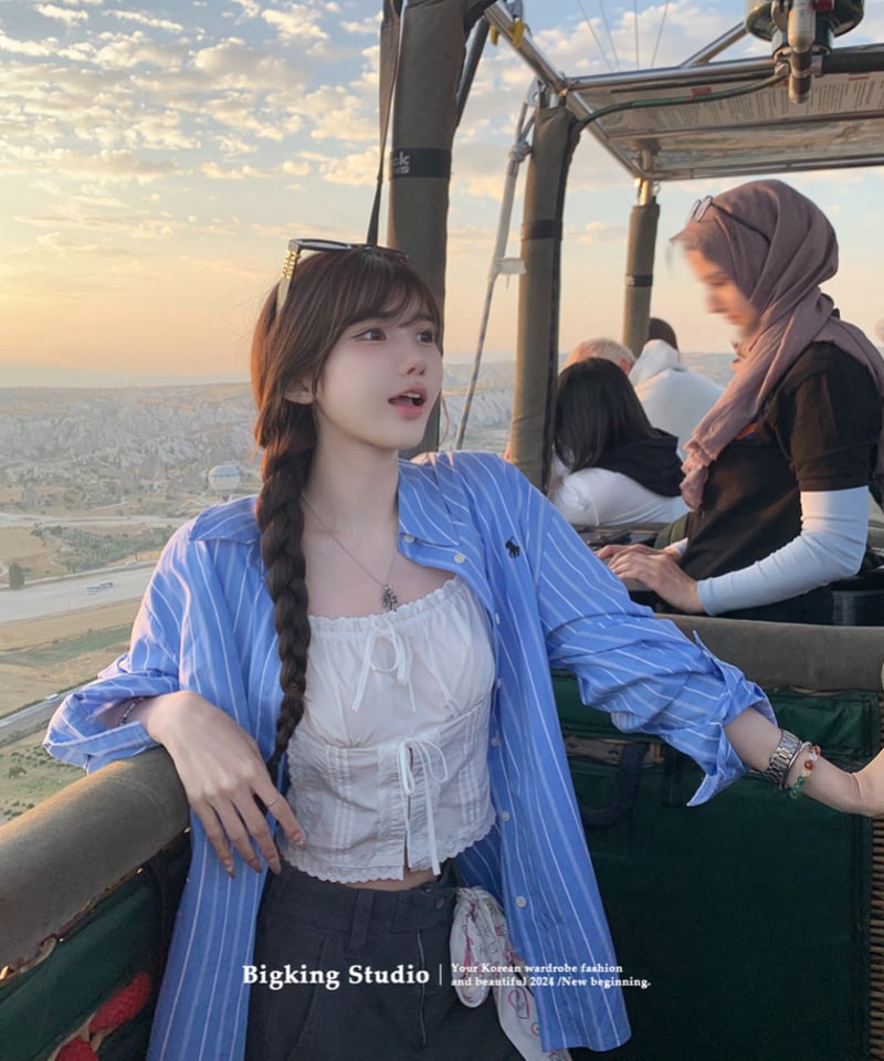 jennie着用　トップス M JENNIE着用同型】White Lace Square Tops | glancetokyo