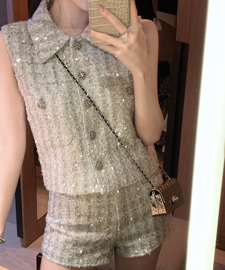【※在庫あり3-5日後配送】Silver Sequins Setup
