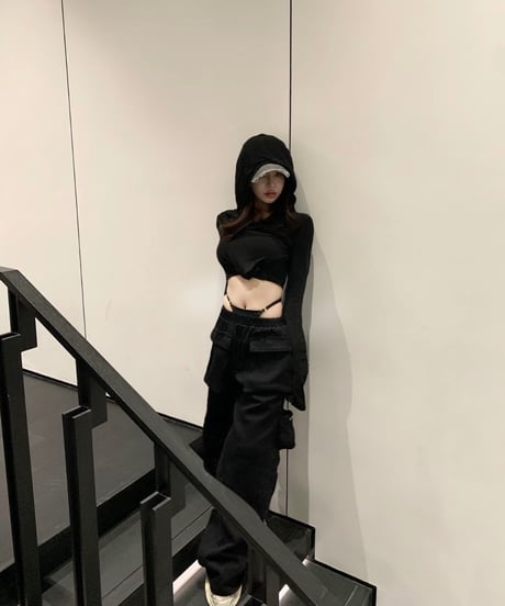 Sexy Fake shorts Cargo Pants& Hoodie Tops