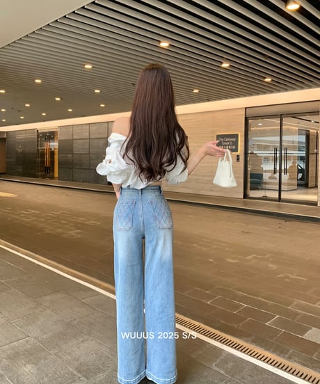 Stitch Poket Denim Pants