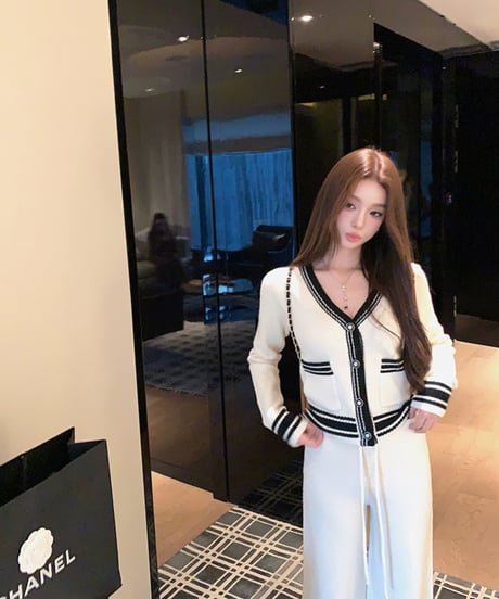 Contrast Casual Knit Setup