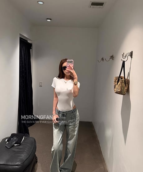 Pocket Stitch Denim Pants