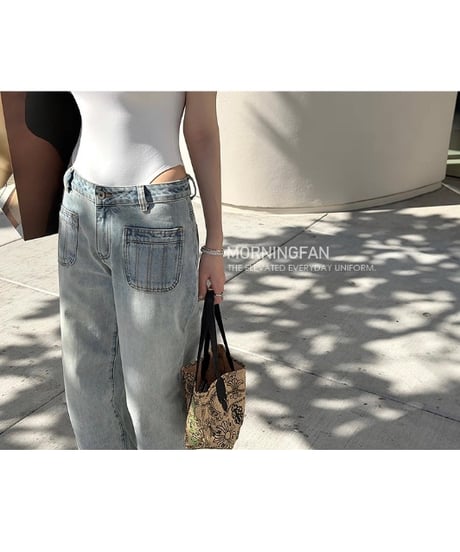 Pocket Stitch Denim Pants