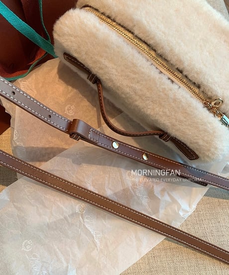 Leather Fur Lunch Box Bag