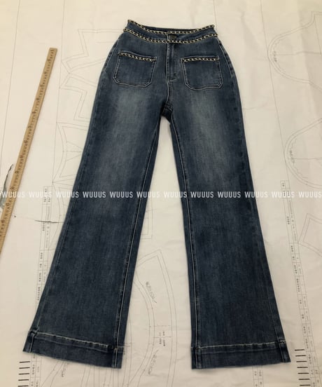 Hand Sewn Chain Denim Pants