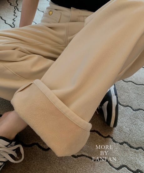 high-Waist Buckle Denim Pants