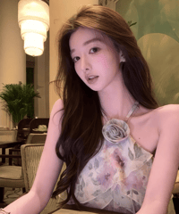 Purple floral dress&Tops