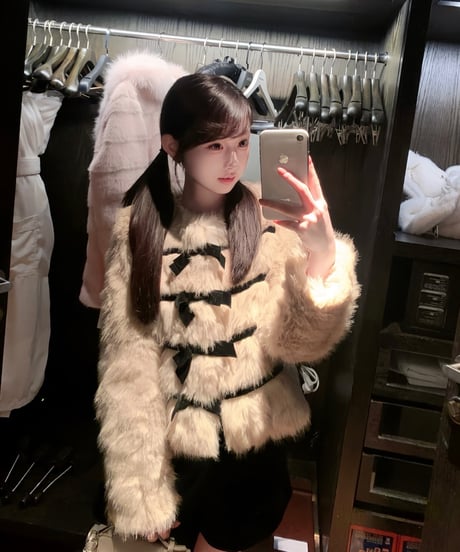 Ribbon Fur Coat Jacket