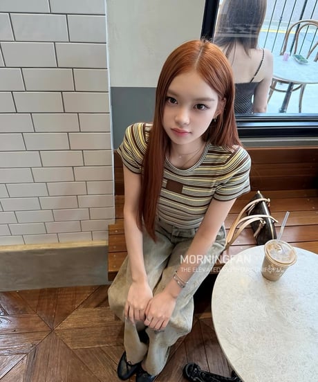 Leather Patch Stripe Knit S/S