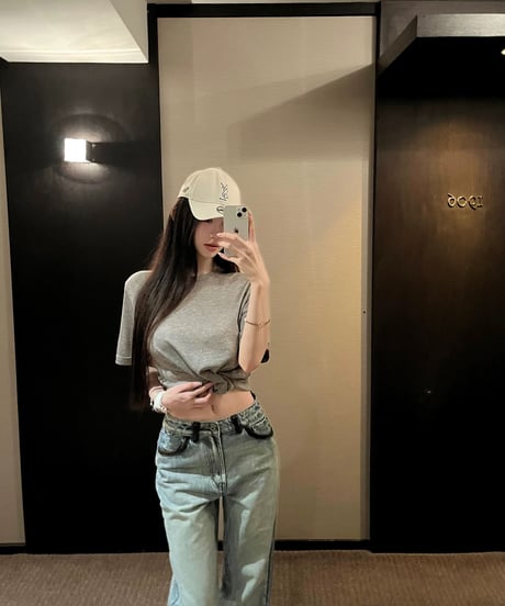 Piping Chemical Washed Denim  Pants