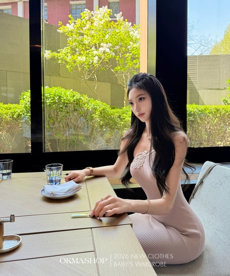One shoulder Knit OP