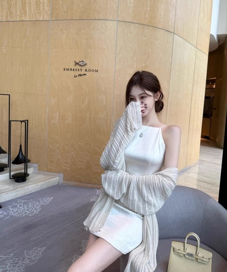 Pearl Satin Jacquard Dress