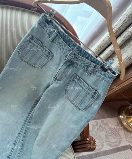 Pocket Stitch Denim Pants