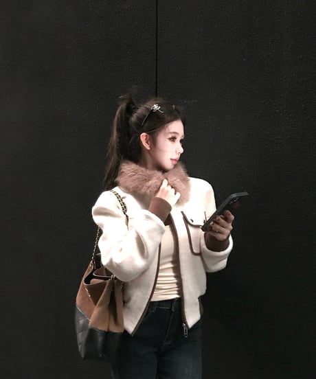 Classic Piping Leather Fur Jacket【※在庫あり5日以内配送】