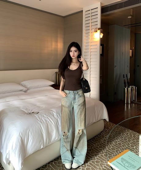 Distressed Denim Pants