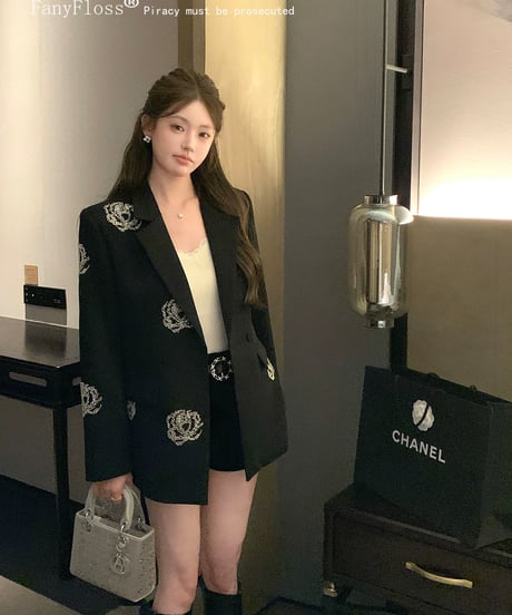 Rhinestone Tailored Jacket