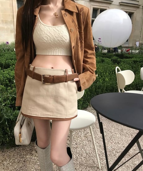 Classic Leather Skirt ＋ Belt