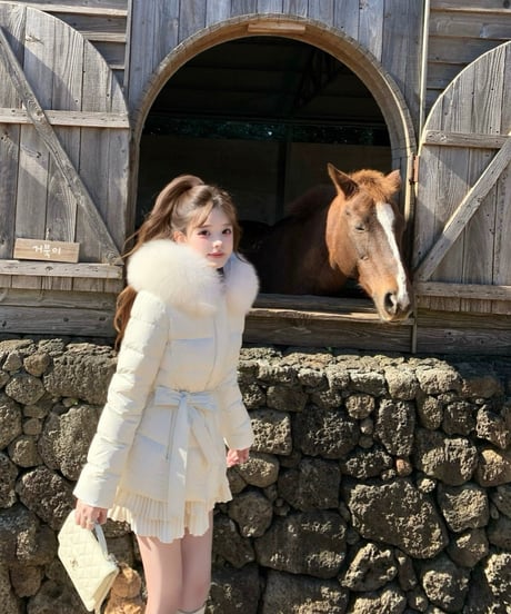 Waist Ribbon Down Jacket