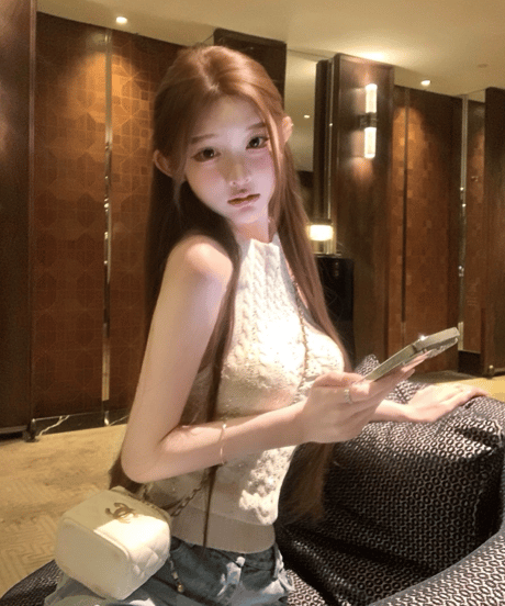 Reversible Rhinestone Knit Vest