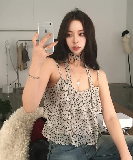 Polka Dot Chiffon Camisole