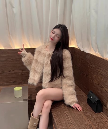 Gradation Faux Fox Fur Coat【在庫あり5日以内配送商品】