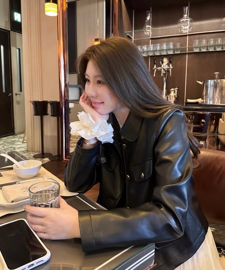 Feminine PU Leather Jacket