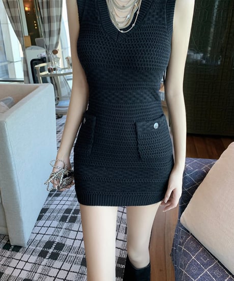 No Sleeve Knit OP