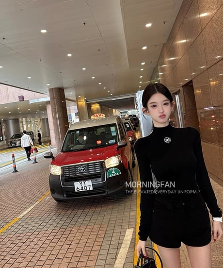 Embroidery Turtleneck Knit Top【Black】
