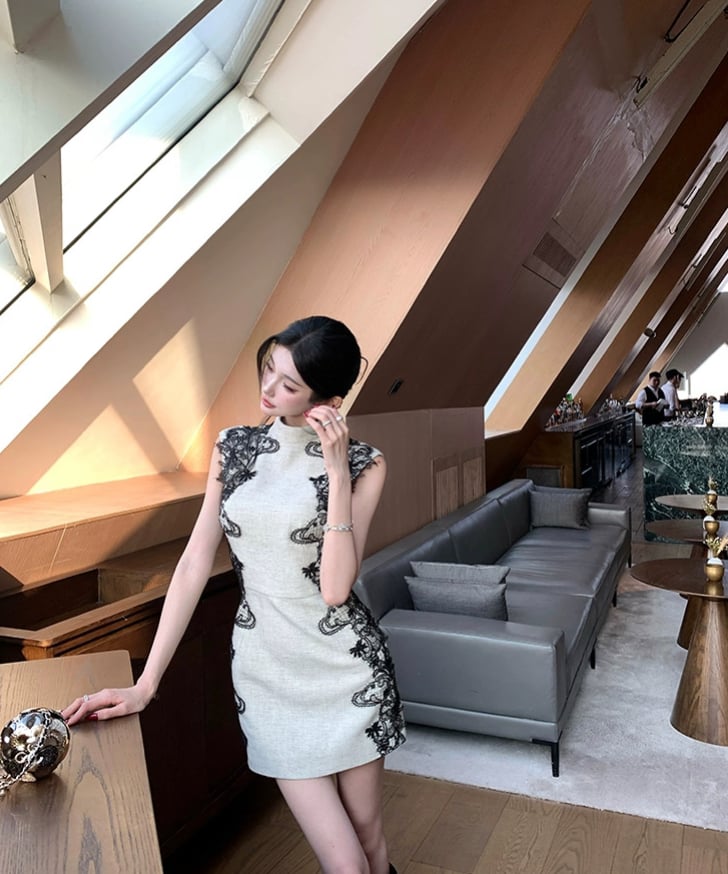 Lace Splicing Dress | glancetokyo