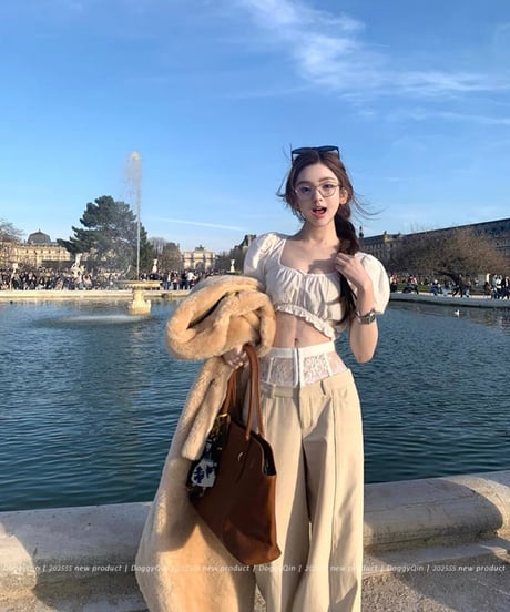 High Waist Lace Chino Pants