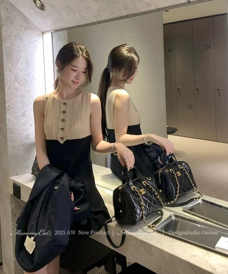 Elegant Bi-color Dress