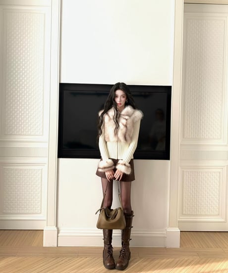 Fur Vest Knit Tops