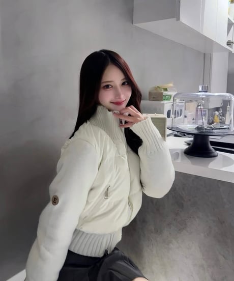 White Knit Down Jaket【※在庫あり5日以内配送】