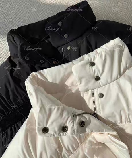 Velvet Ribbon Down Jacket【White】【※在庫あり5日以内配送】